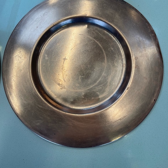 $360 set of 6 solid copper vintage plates 11.5” platter charger craftsman - Picture 13 of 14